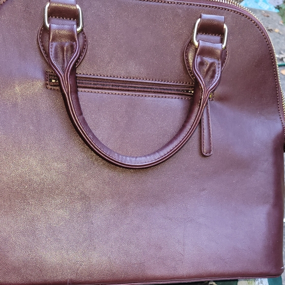 HOST PICK SOLE SOCIETY Satchel Cross-body Maroon Handbag - Picture 10 of 11